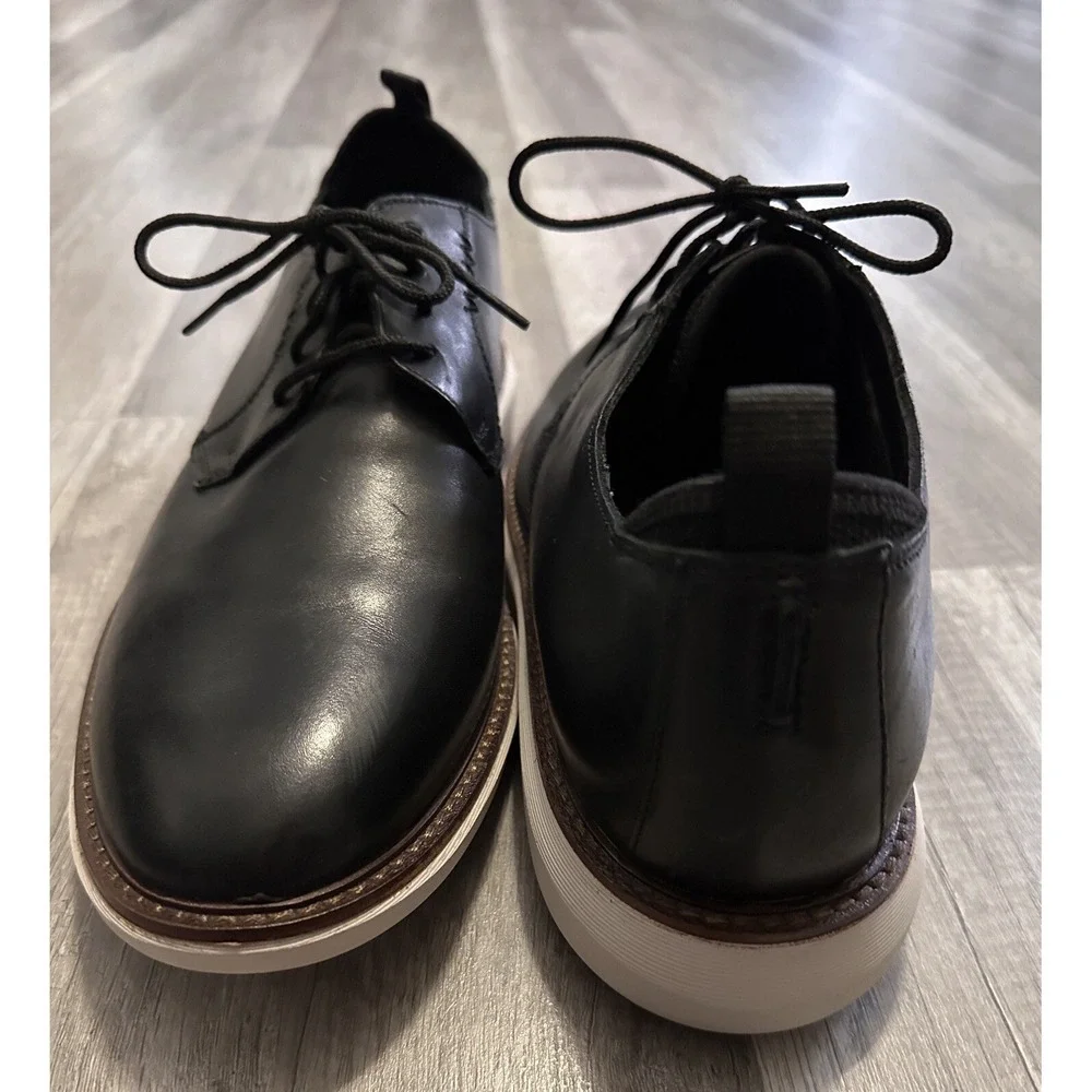 Clarks Brantin Men 12 Leather Oxford Shoe Brown Comfort Dress‎ Casual Loafer